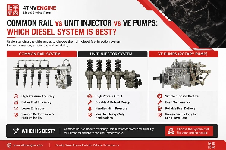 Common Rail vs Unit Injector vs VE Pumps: Which Diesel System is Best?